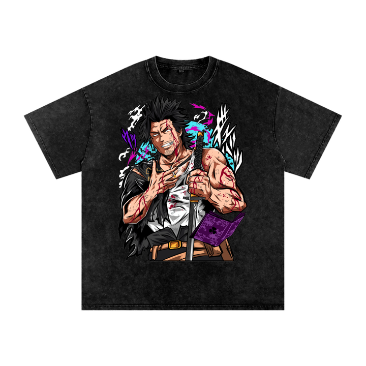 Yami Black Clover Acid Wash Oversize T-Shirt