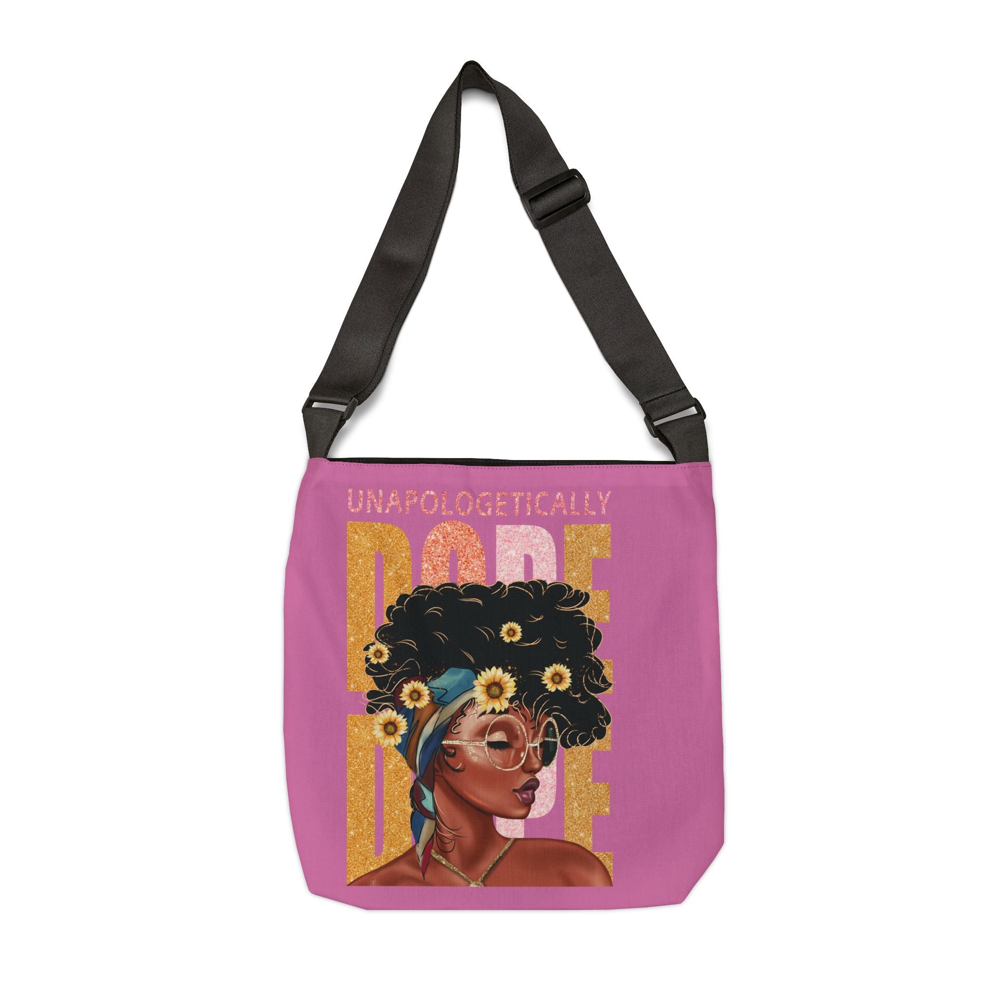 Black Beauty Adjustable Tote Bag (AOP)