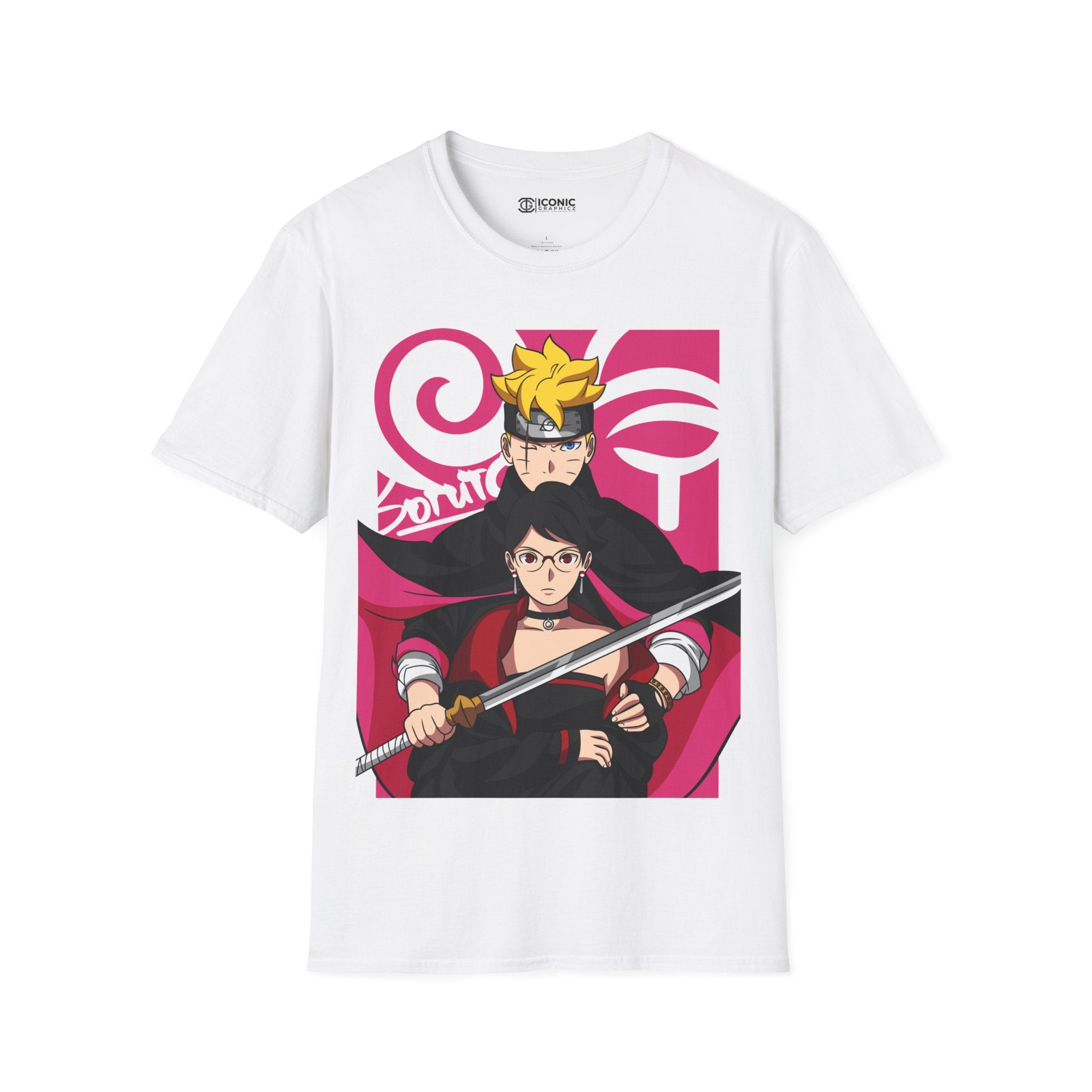 Boruto and Sarada Unisex Softstyle T-Shirt - IGZ Clothing 