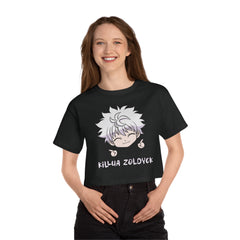 Killua Champion Women's Heritage Cropped T-Shirt - IGZ Clothing 