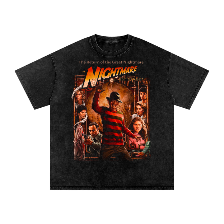 A Nightmare on Elm Street Acid Wash Oversize T-Shirt
