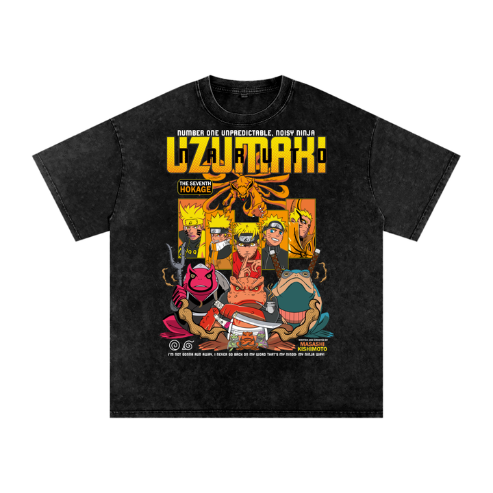 Naruto Acid Wash Oversize T-Shirt