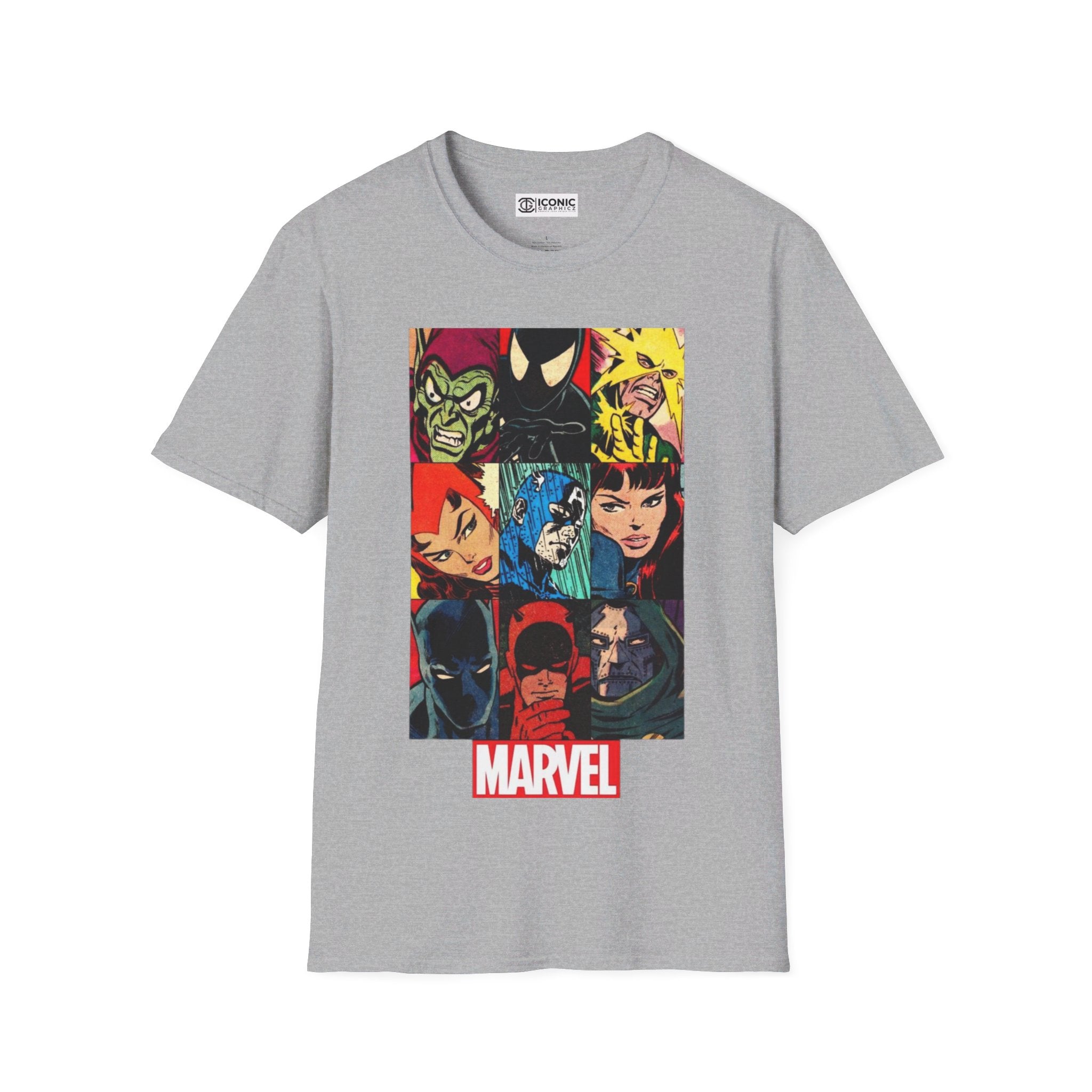 Marvel Characters Unisex Softstyle T-Shirt - IGZ Clothing 