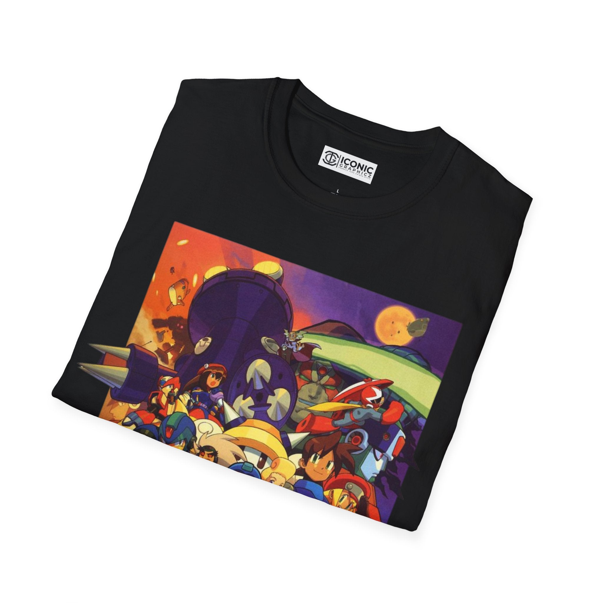 Mega Man Unisex Softstyle T-Shirt - IGZ Clothing 