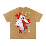 Haumea Fire Force Acid Wash Oversize T-Shirt