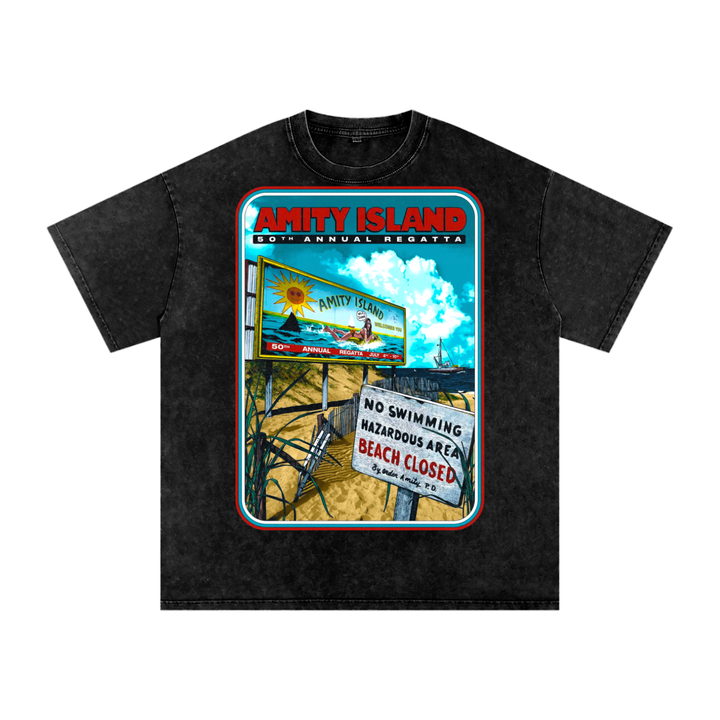 Jaws Acid Wash Oversize T-Shirt