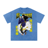 Geto Jujitsu kaisen Acid Wash Oversize T-Shirt