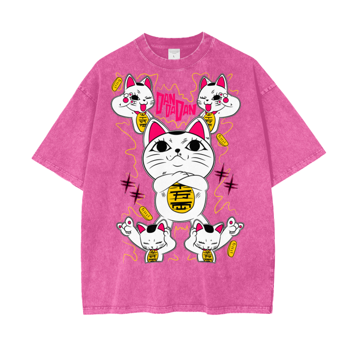 Turbo Granny Dandadan Acid Wash Oversize T-Shirt - 