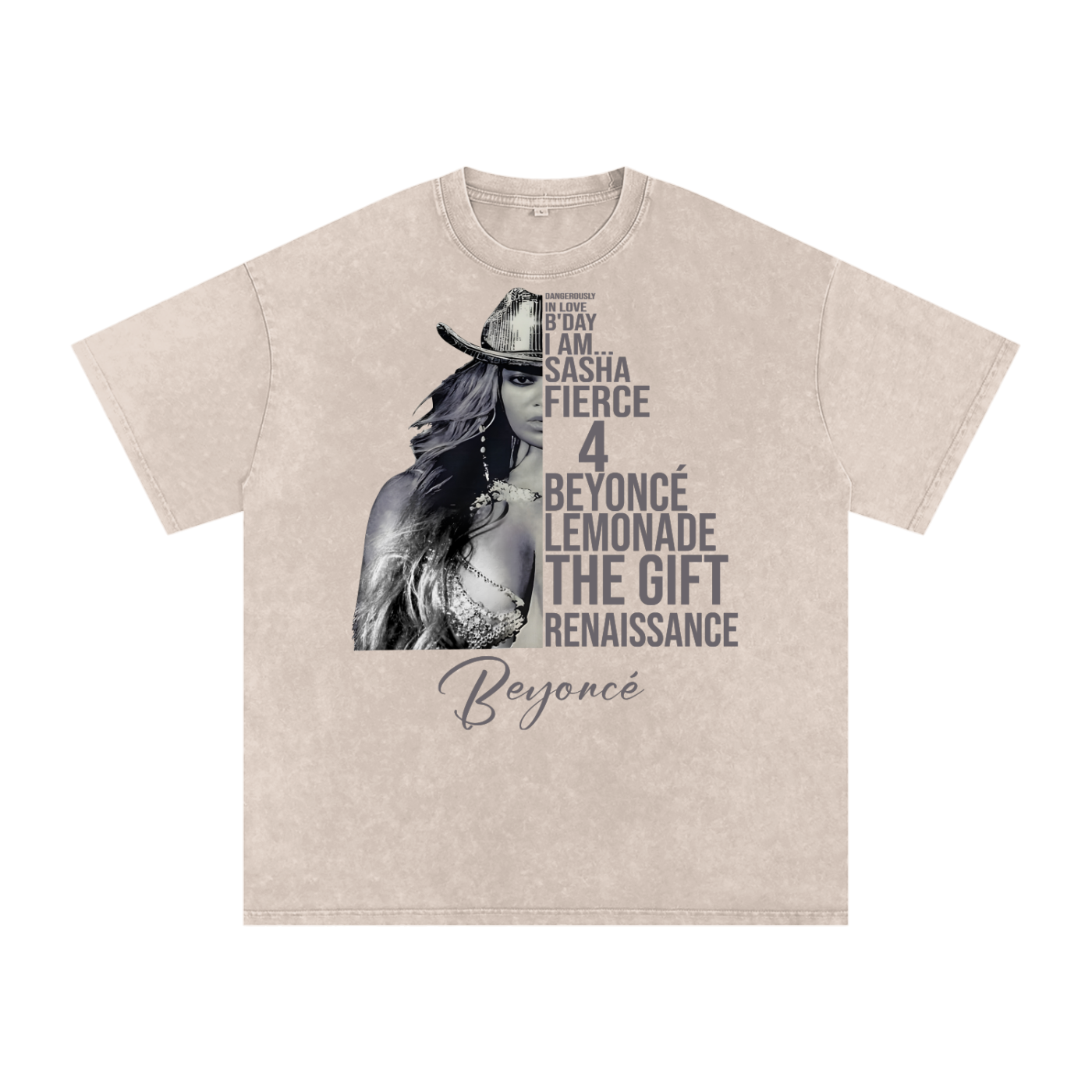 Beyonce Cowboy Carter Acid Wash Oversize T-Shirt