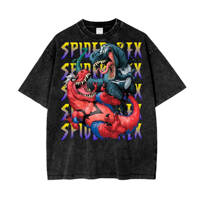 Spider-Rex Oversize Snow Washed T-Shirt ODMPOD