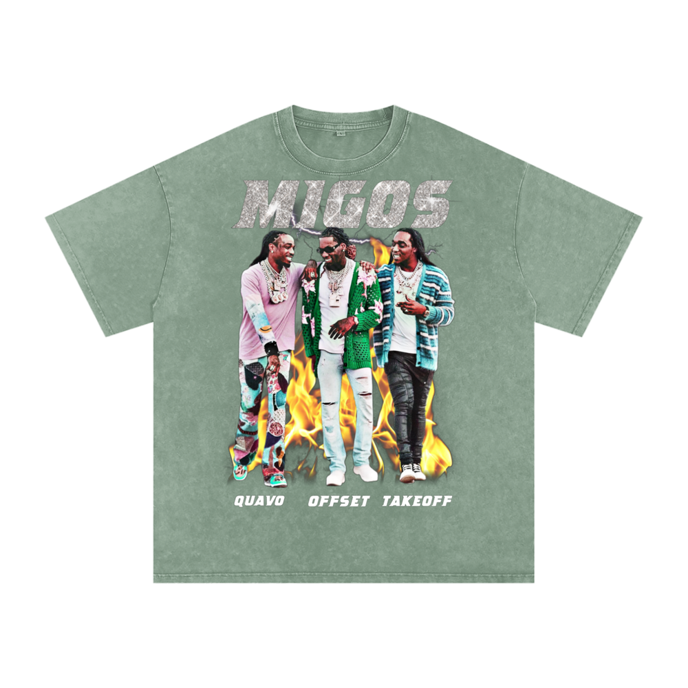 Migos Acid Wash Oversize T-Shirt