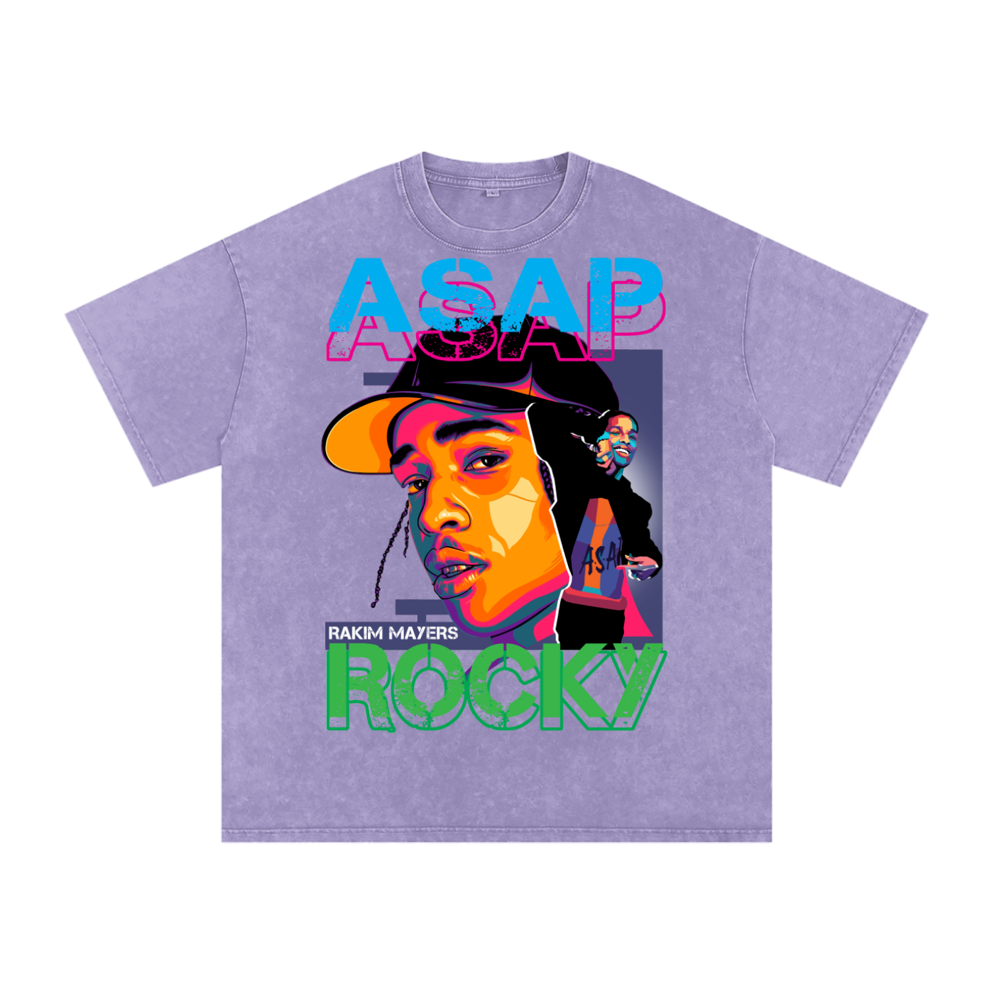 Asap Rocky Acid Wash Oversize T-Shirt