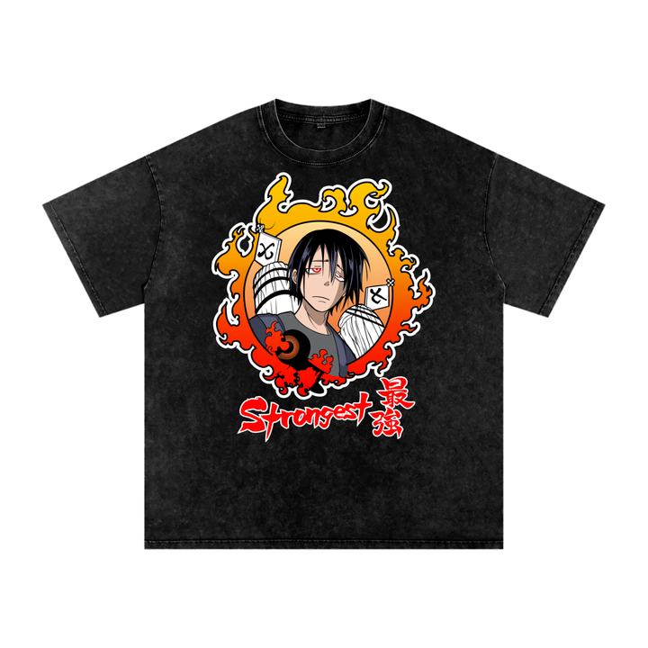 Benimaru Fire Force Acid Wash Oversize T-Shirt