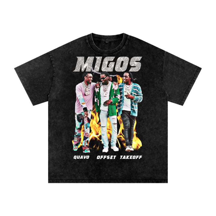 Migos Acid Wash Oversize T-Shirt
