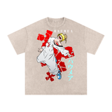 Haumea Fire Force Acid Wash Oversize T-Shirt