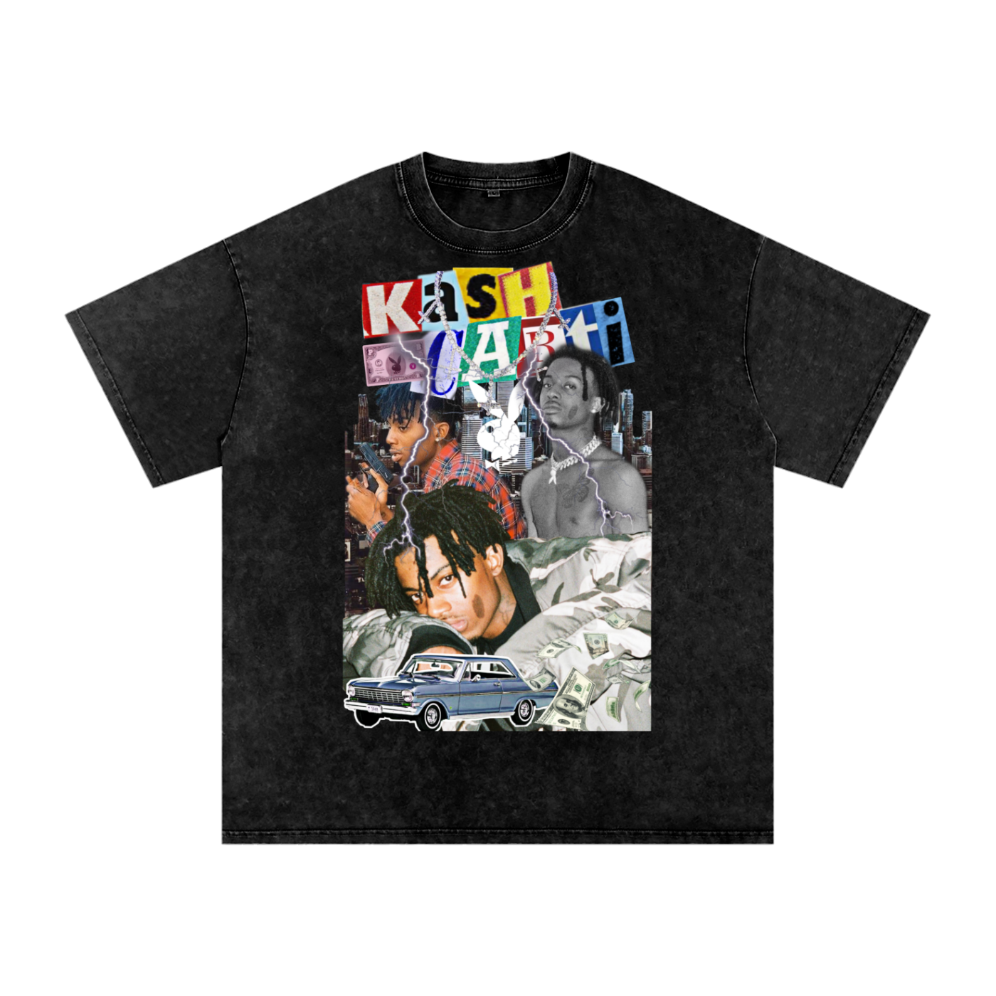 Kash Carti Acid Wash Oversize T-Shirt