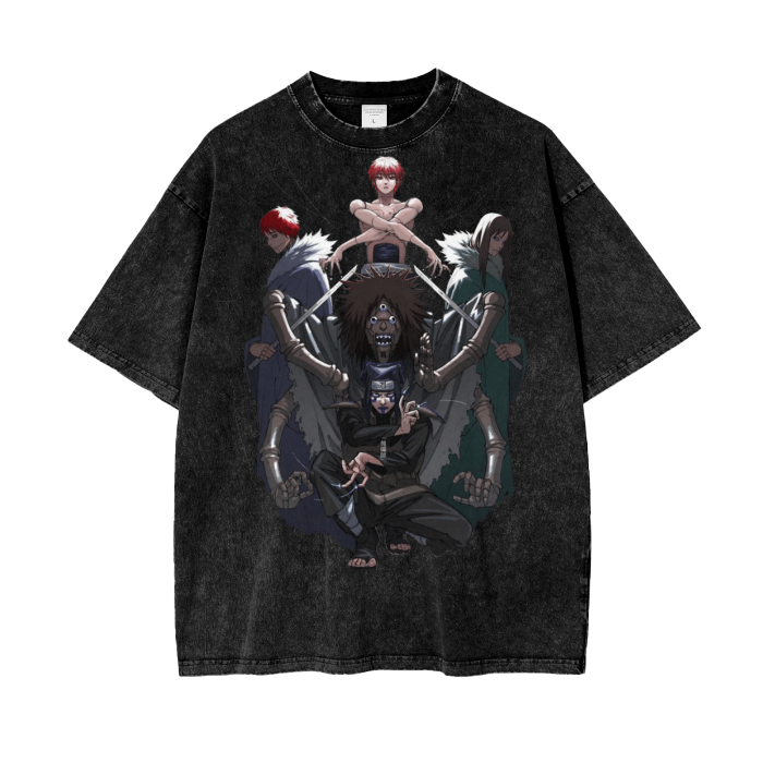 Sasori and kankuro Acid Wash Oversize T-Shirt