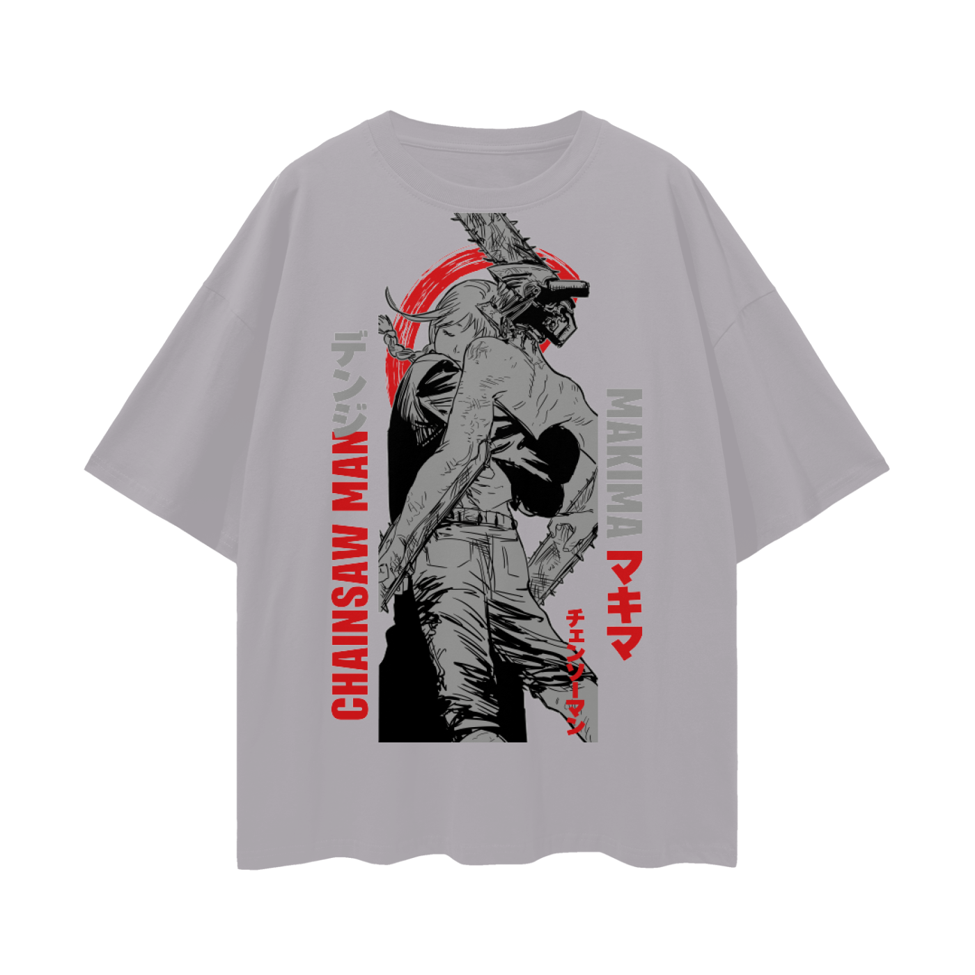 Denji Chainsaw Man Oversize Deep Drop Shoulder Tee