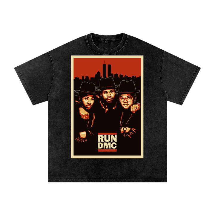 Run DMC Acid Wash Oversize T-Shirt