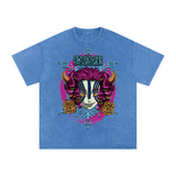 Akaza Demon Slayer Acid Wash Oversize T-Shirt