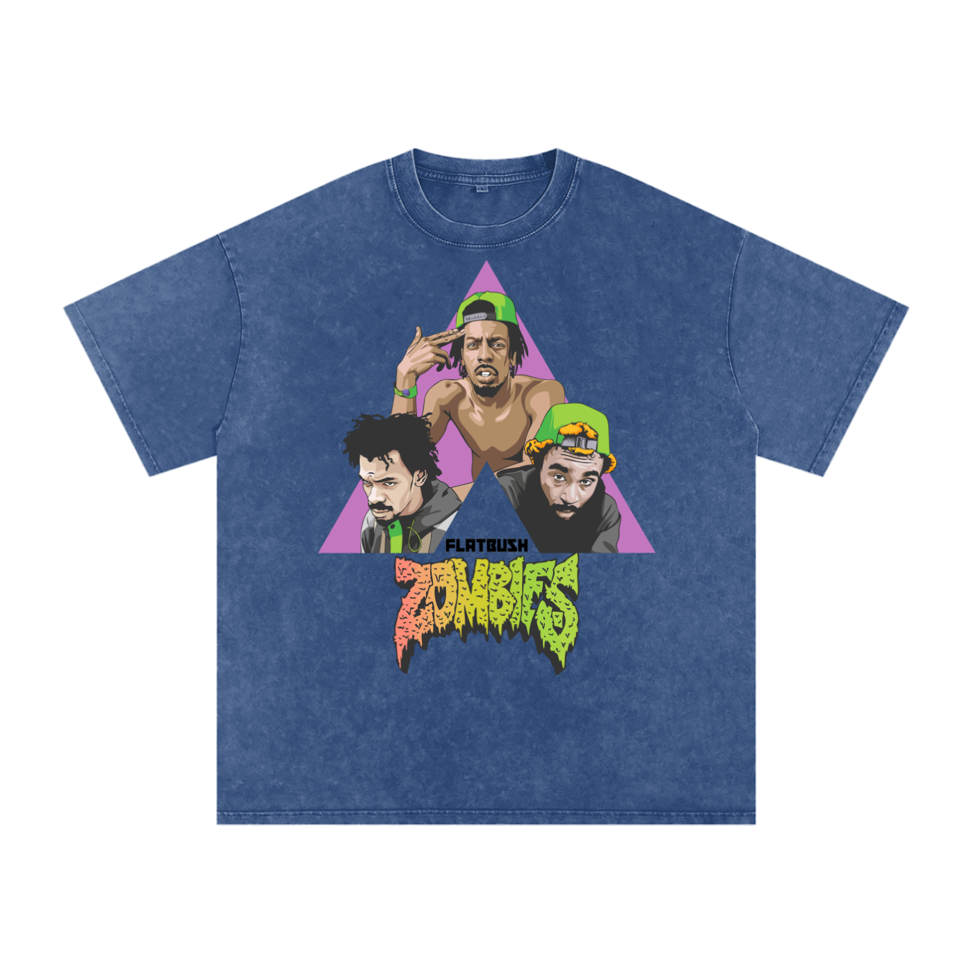 Flatbush Zombie Acid Wash Oversize T-Shirt