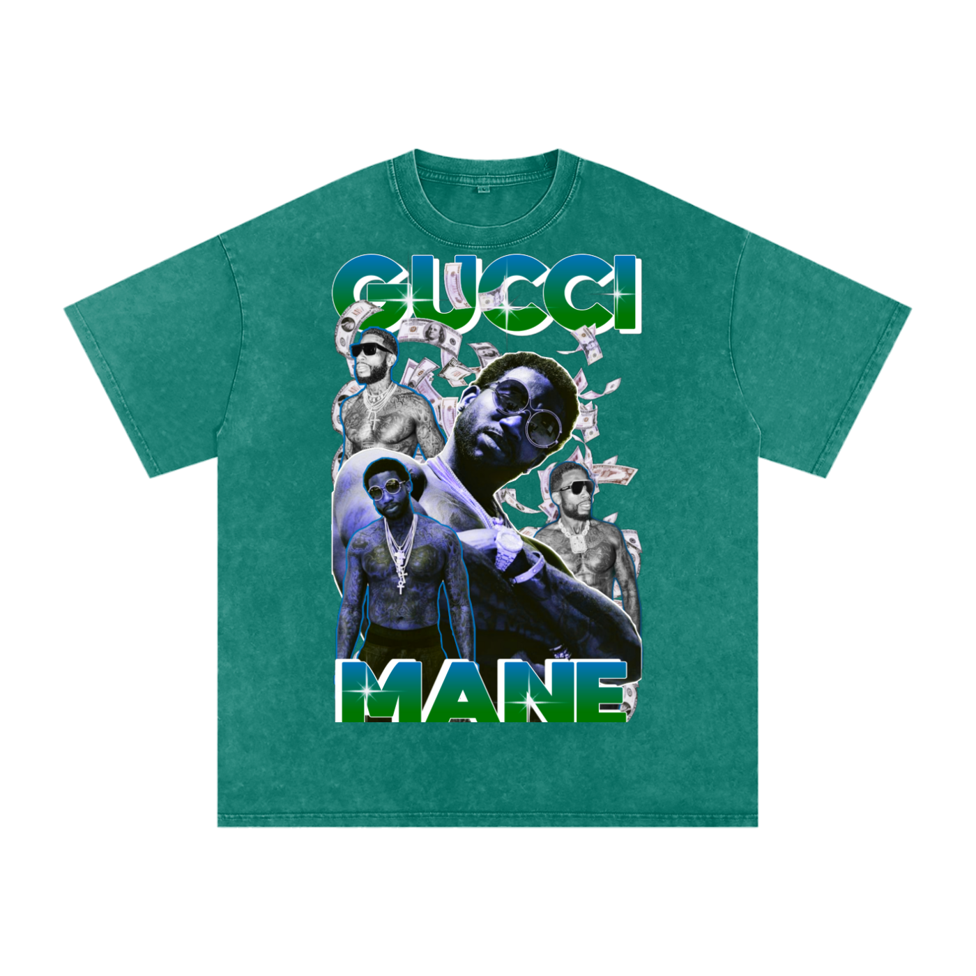 Gucci Mane Acid Wash Oversize T-Shirt