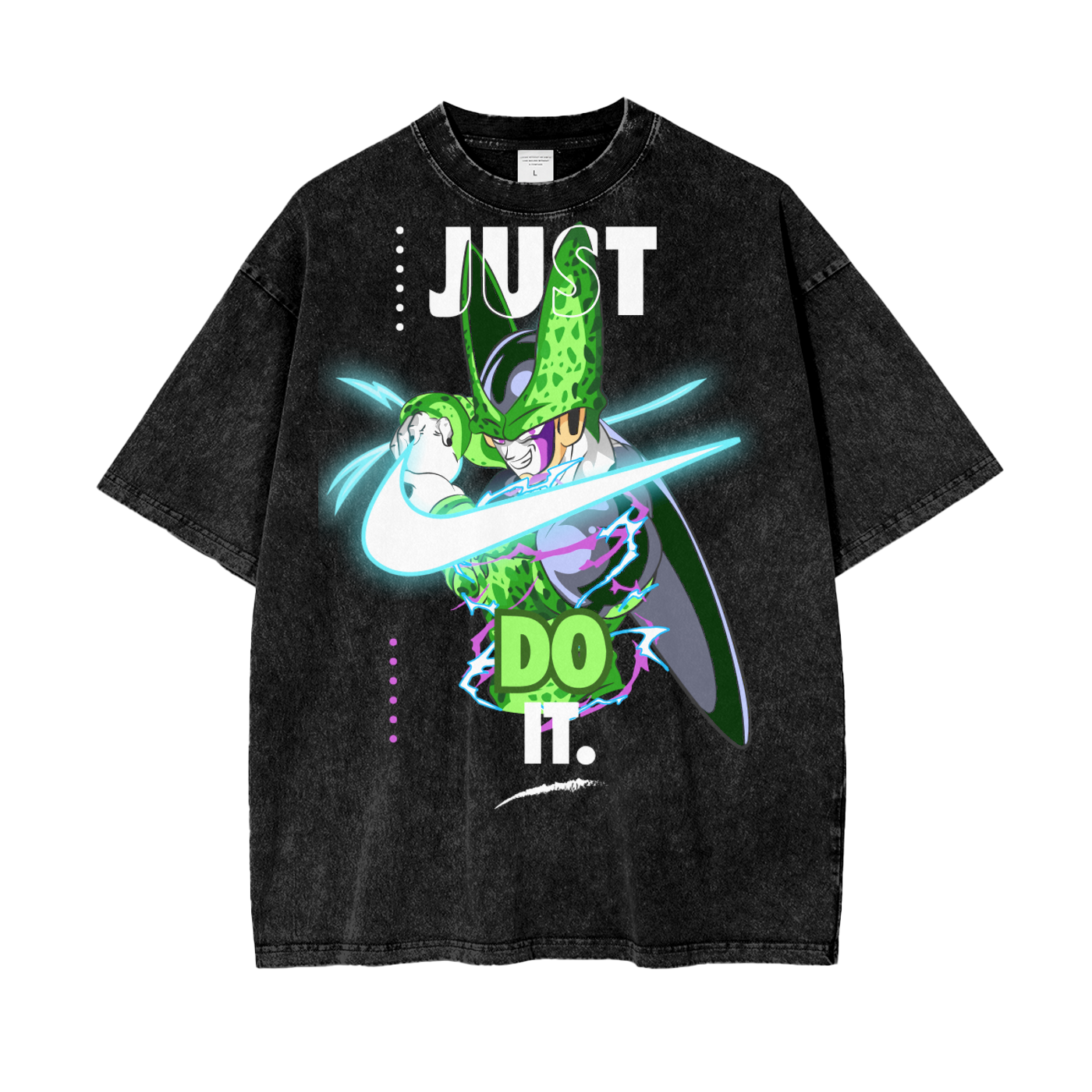 Cell Dragonball Oversize Snow Washed T-Shirt