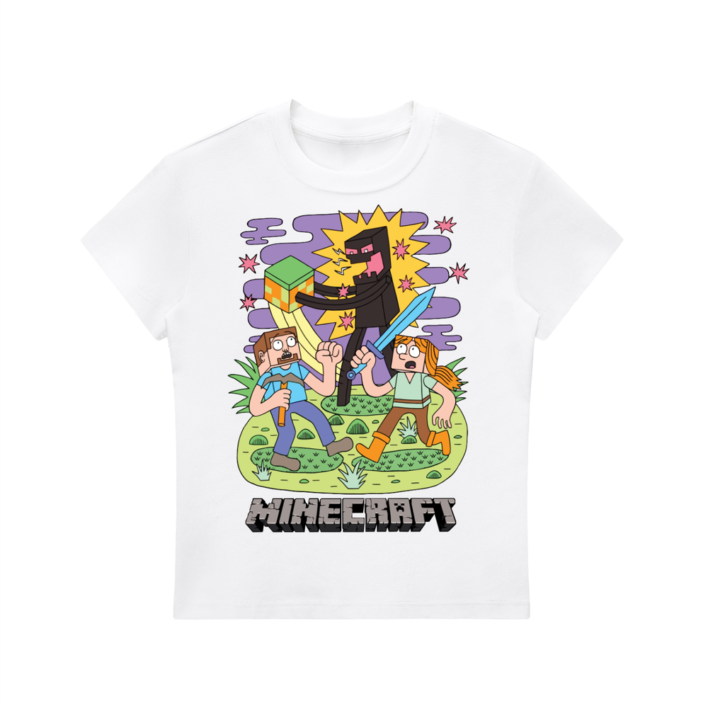 Minecraft Essential Bodycon Crewneck T-Shirt