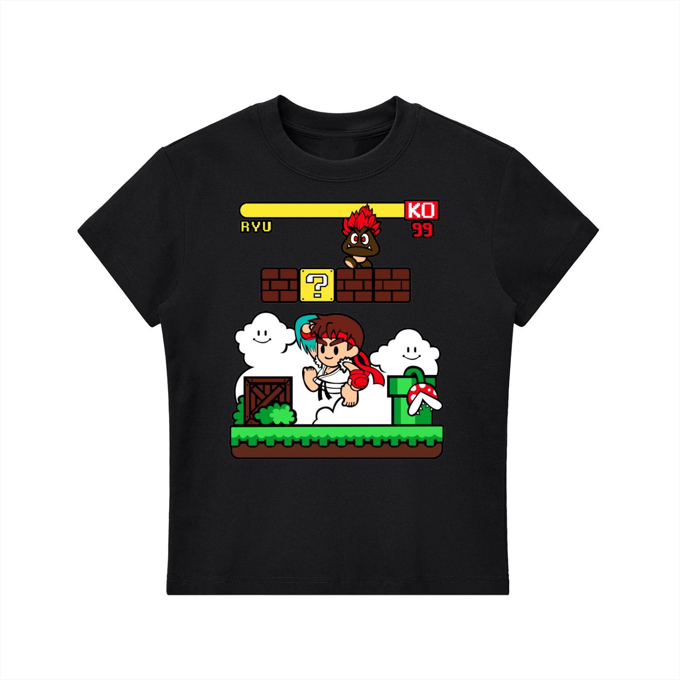 Super Mario Essential Bodycon Crewneck T-Shirt