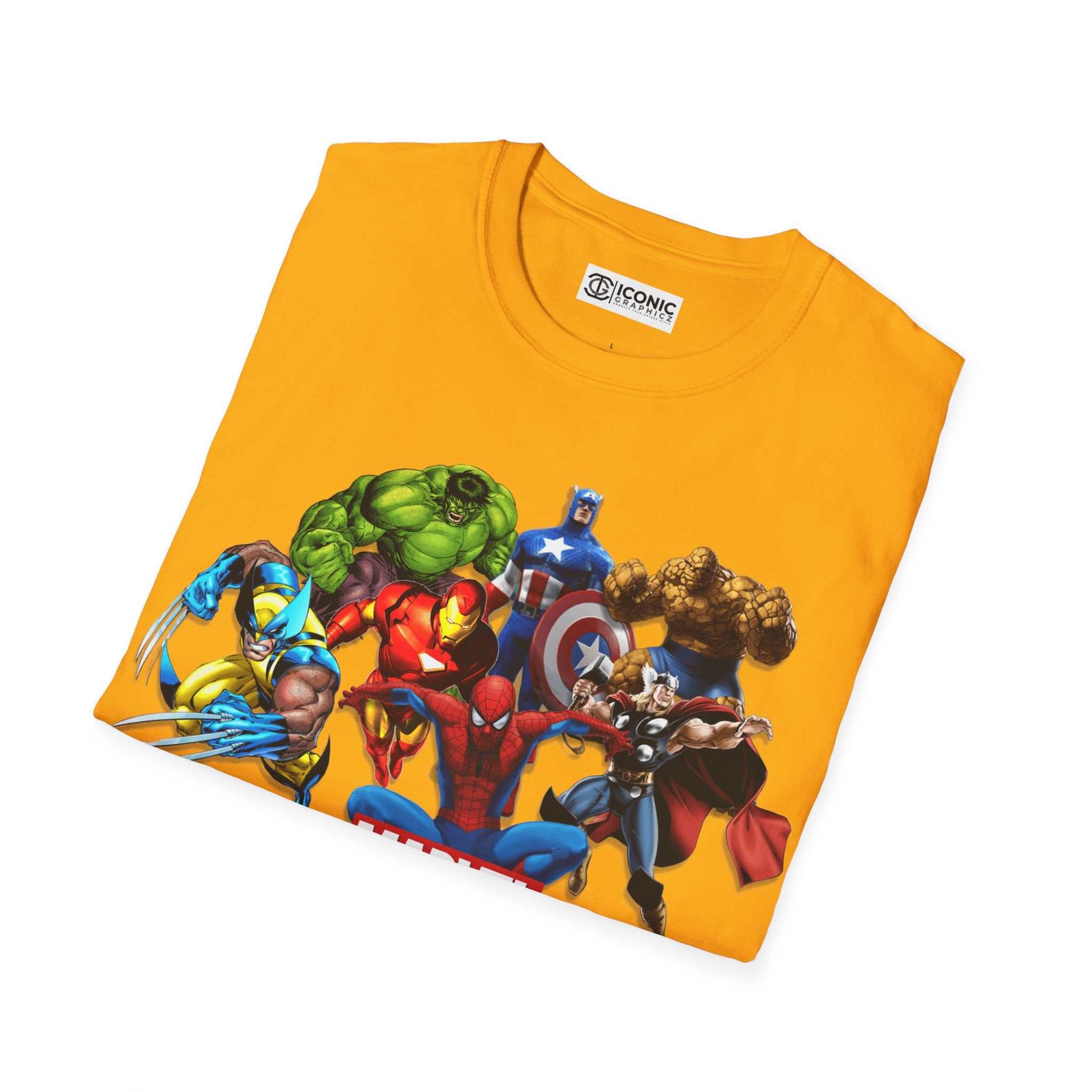 Marvel Heros Unisex Softstyle T-Shirt - IGZ Clothing 