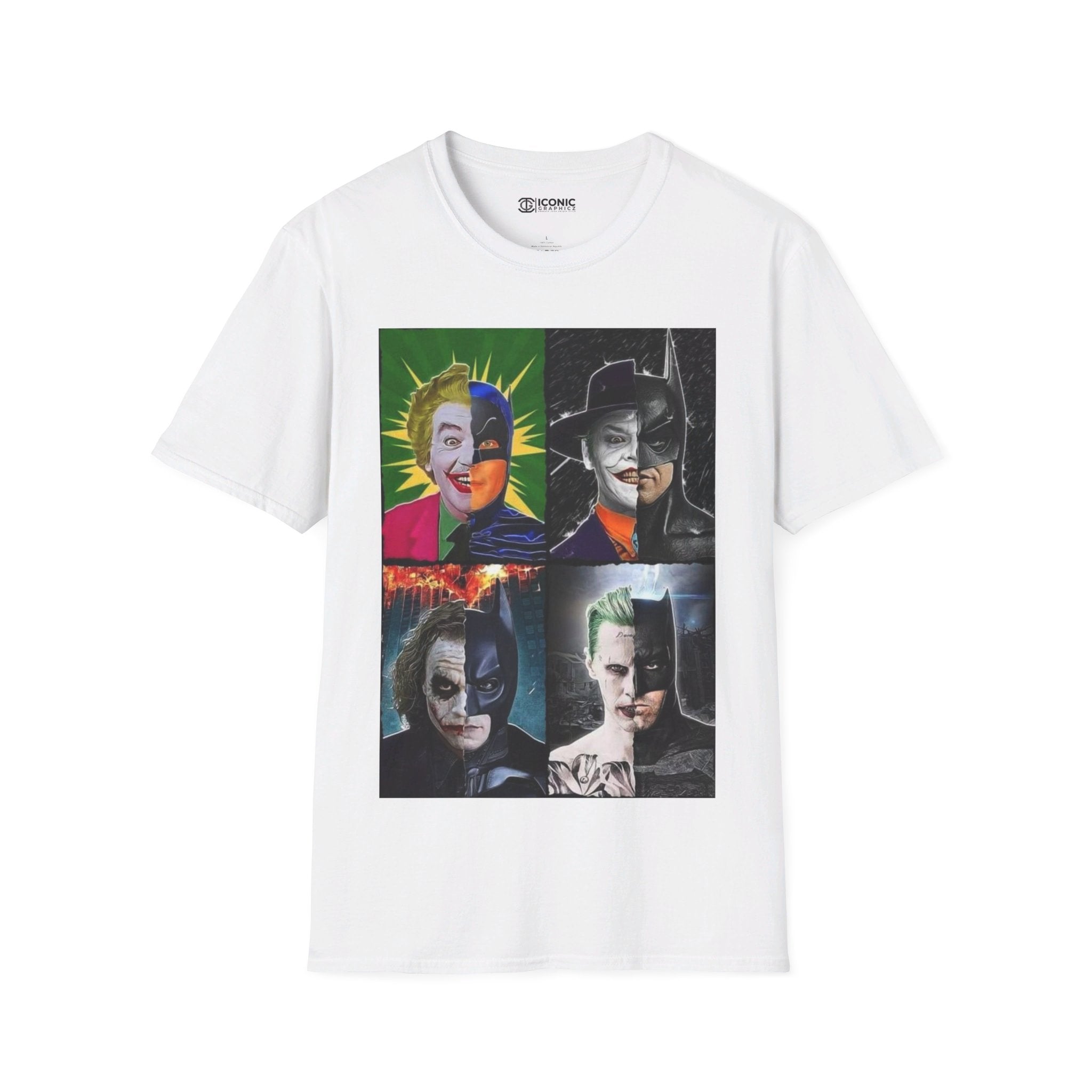 Batman and Joker Unisex Softstyle T-Shirt - IGZ Clothing 