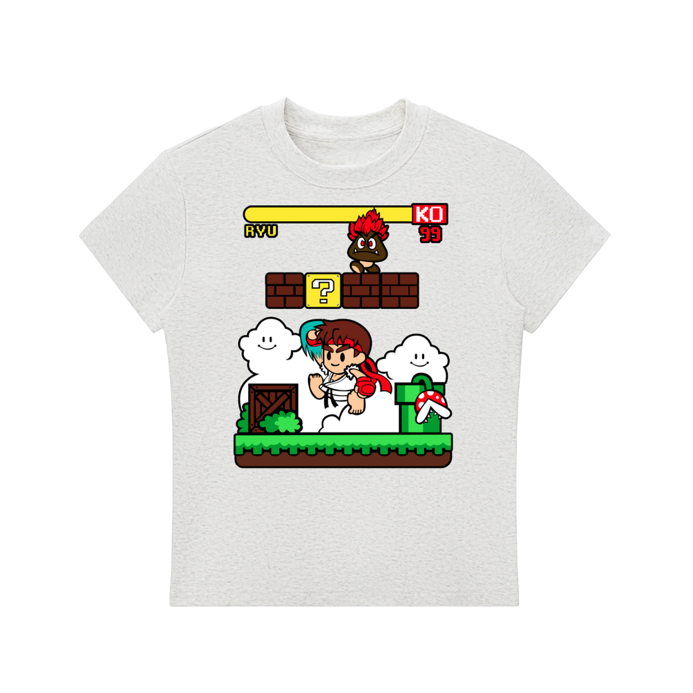 Super Mario Essential Bodycon Crewneck T-Shirt