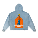Naruto Vintage Washed Frayed-Hem Hoodie