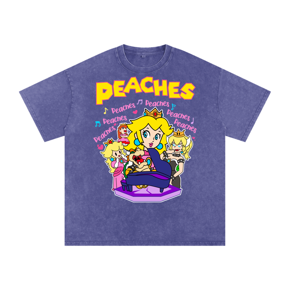 Peaches Acid Wash Oversize T-Shirt