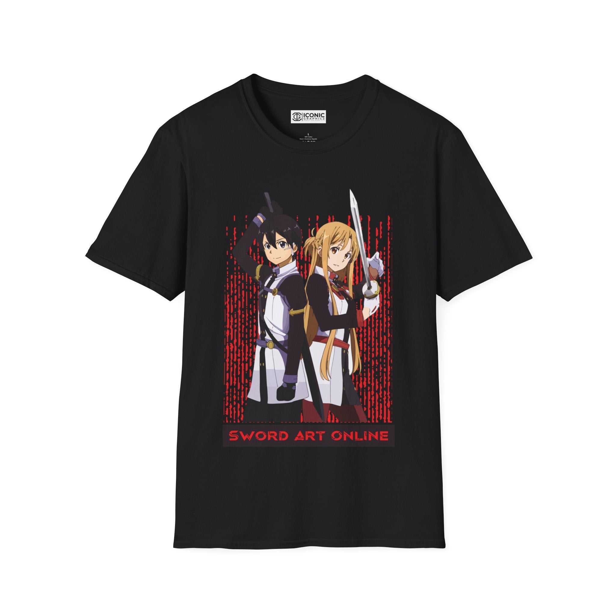 Kirito & Asuna Unisex Softstyle T-Shirt - IGZ Clothing 