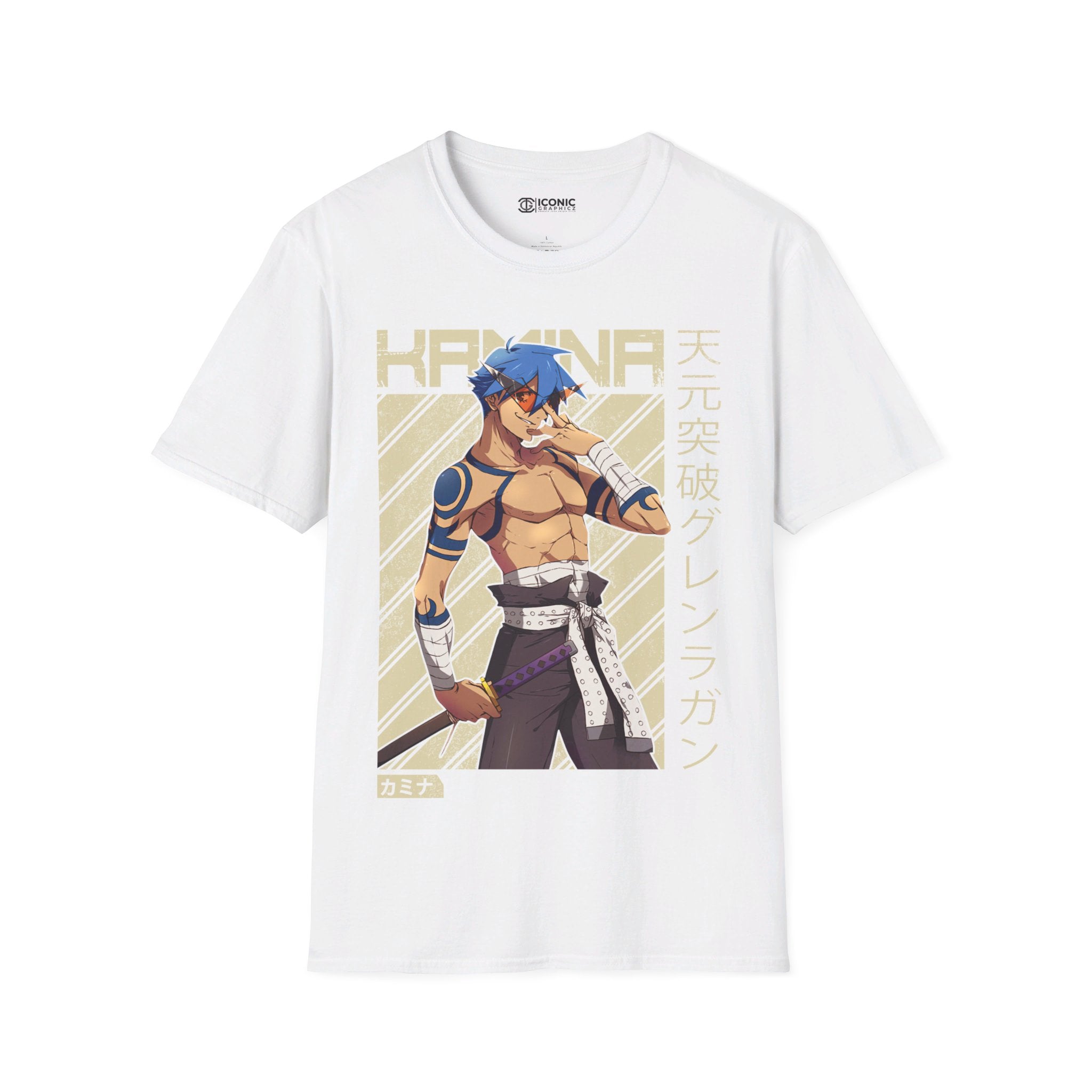 Gurren Lagann Kamina Unisex Softstyle T-Shirt - IGZ Clothing 