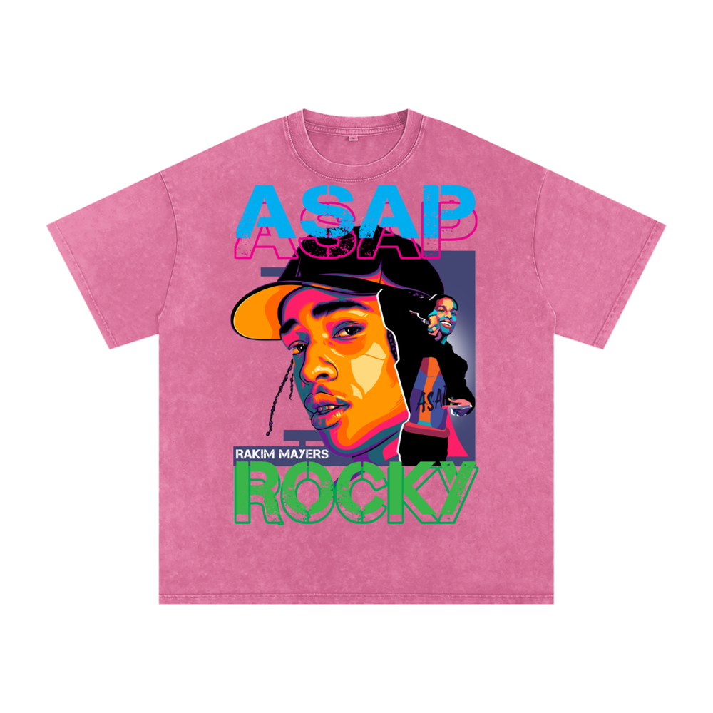 Asap Rocky Acid Wash Oversize T-Shirt