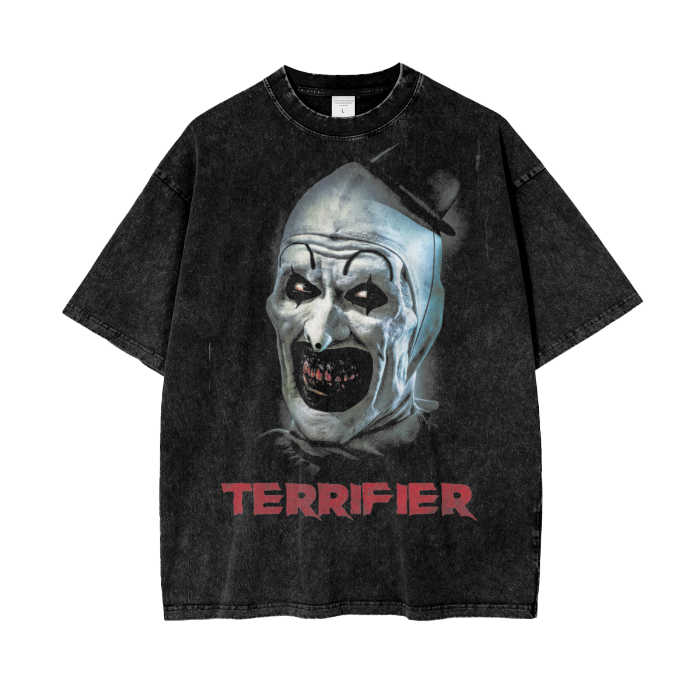 Terrifier Acid Wash Oversize T-Shirt - 