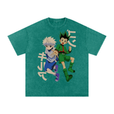 Gon x Killua Hunter x Hunter Acid Wash Oversize T-Shirt