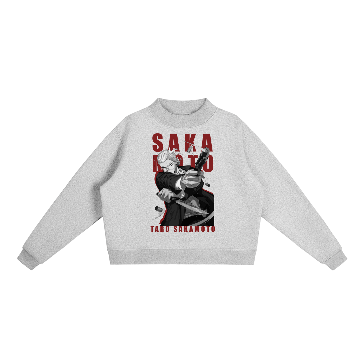 Sakamoto Days Essential Fleece Mid-Neck Crew Sweatshirt