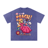 Peach Acid Wash Oversize T-Shirt