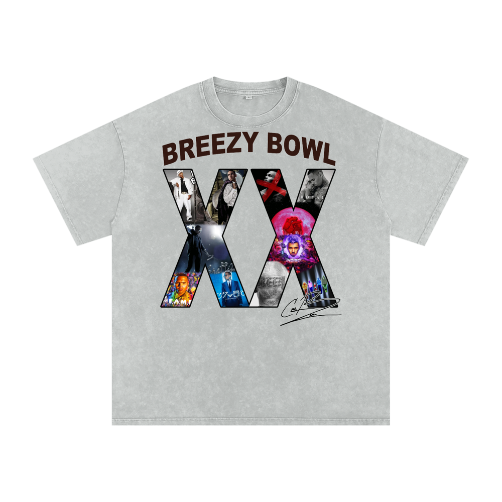 Chris Brown Breezy Bowl Acid Wash Oversize T-Shirt