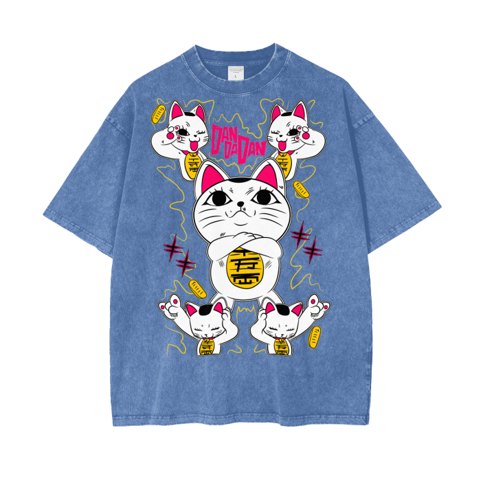 Turbo Granny Dandadan Acid Wash Oversize T-Shirt - 