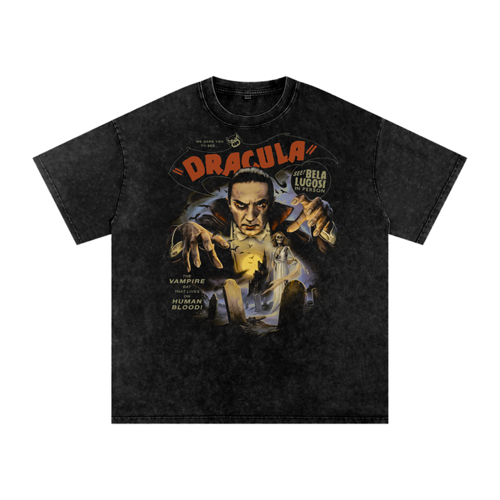 Dracula Acid Wash Oversize T-Shirt