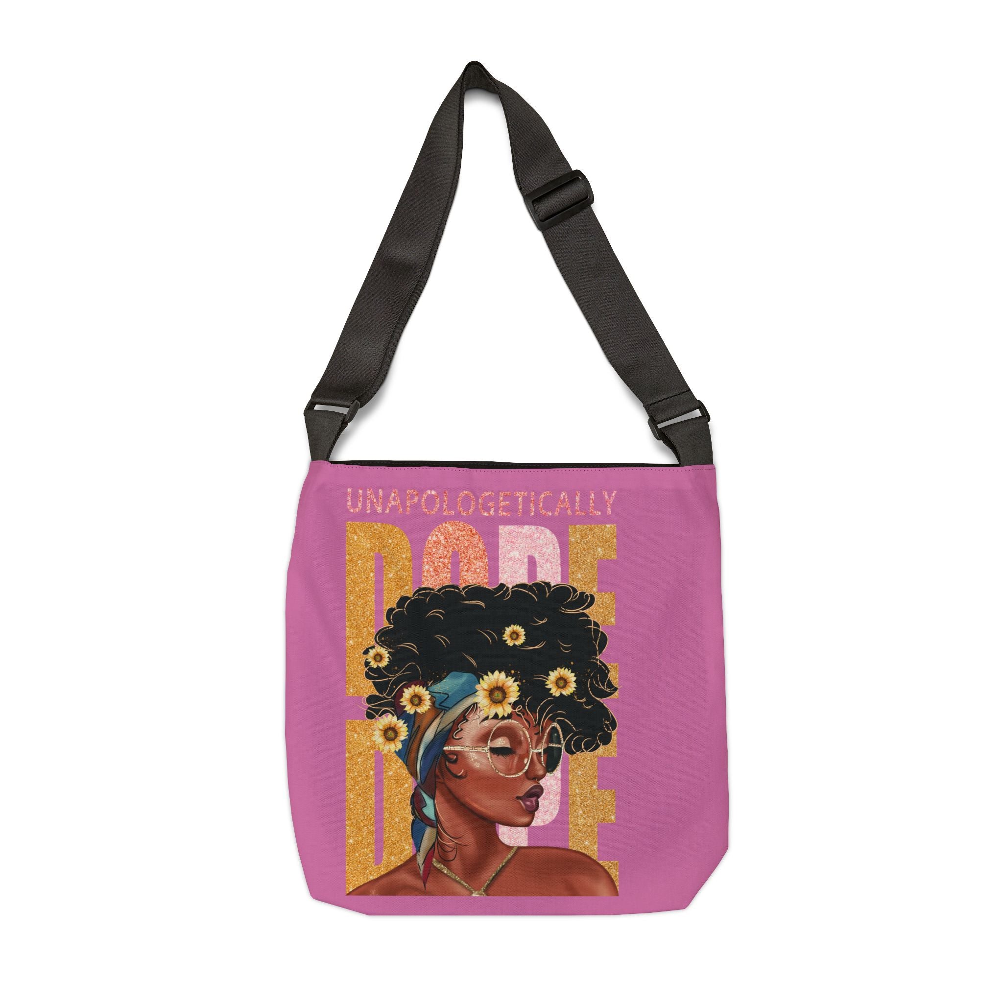 Black Beauty Adjustable Tote Bag (AOP)