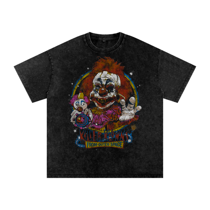 Killer klowns from outer space Acid Wash Oversize T-Shirt