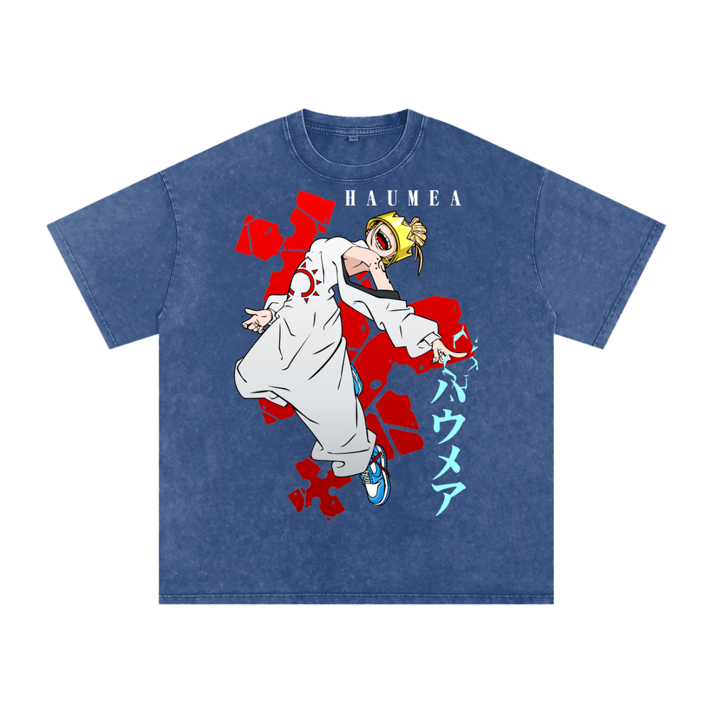 Haumea Fire Force Acid Wash Oversize T-Shirt