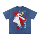Haumea Fire Force Acid Wash Oversize T-Shirt