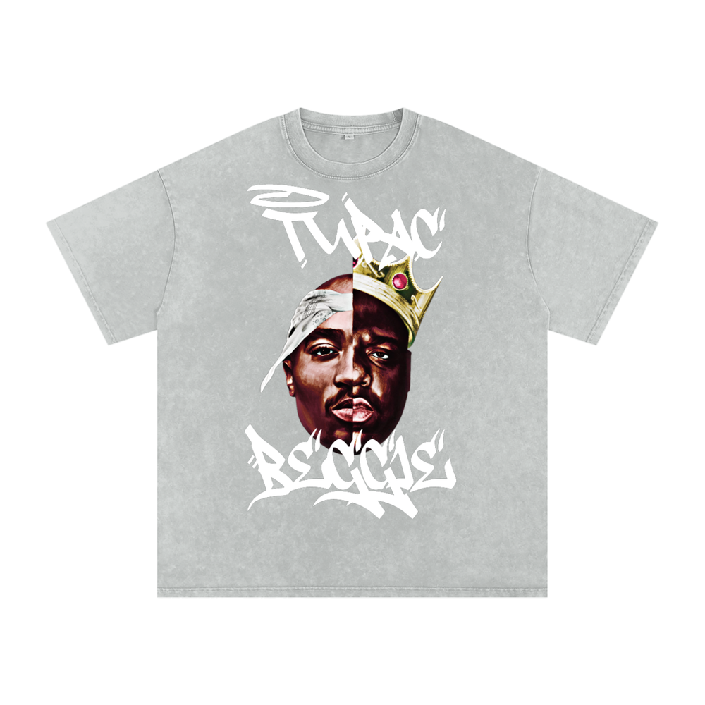 Tupac x Biggie Acid Wash Oversize T-Shirt