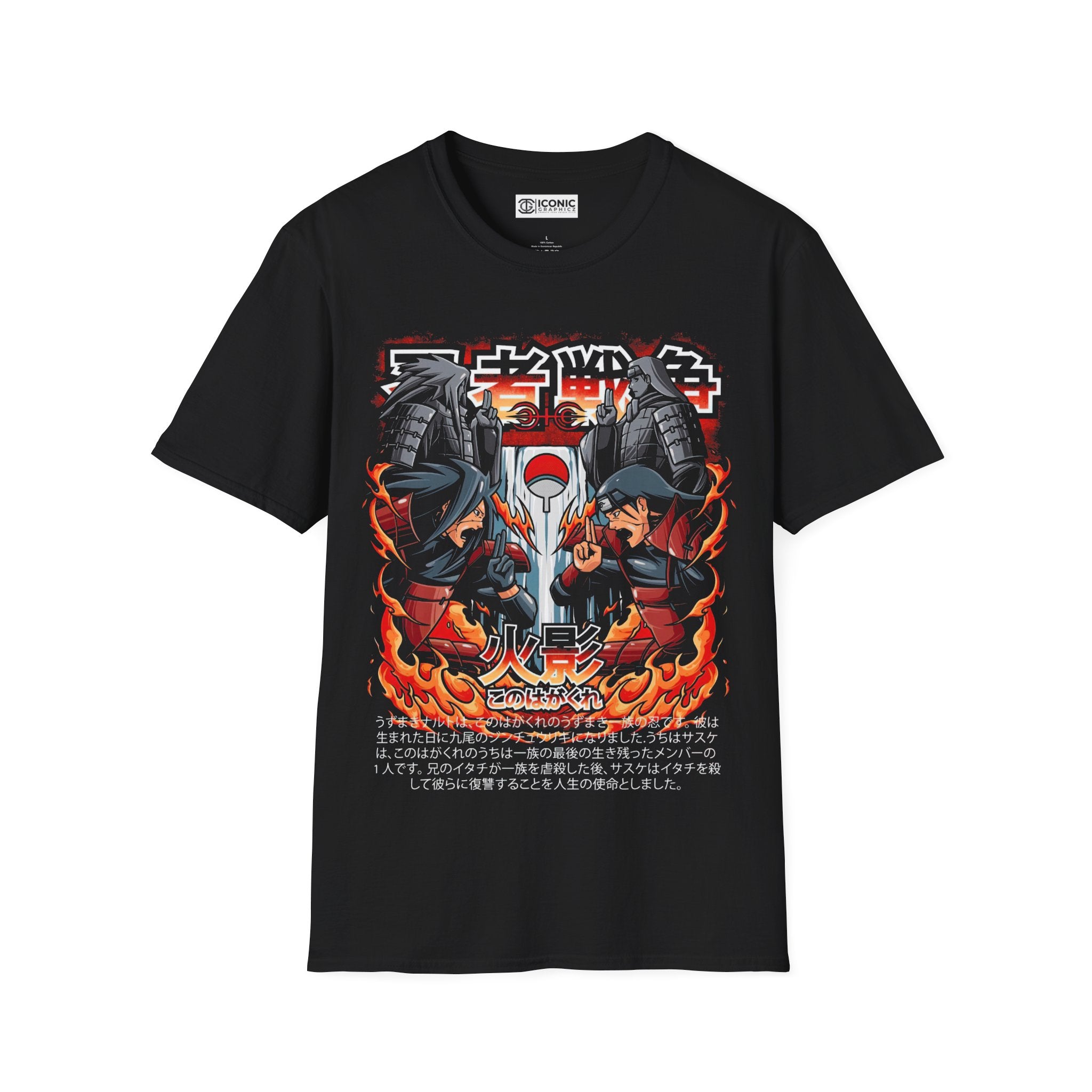 Madara and Hashirama Unisex Softstyle T-Shirt - IGZ Clothing 